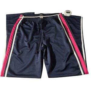 Pink Punch Dark Blue Athletic Pants with Pink and White Accents, size L